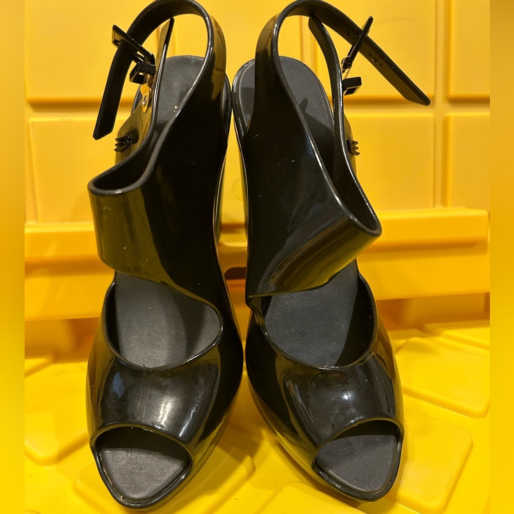 Melissa Black Heels Jellies Size 5